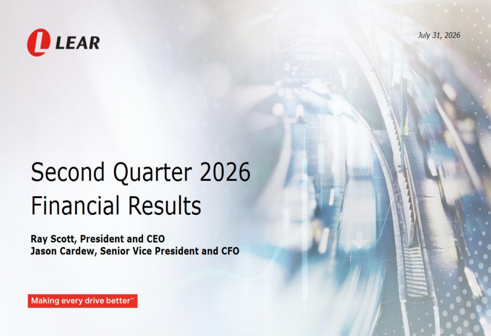 Lear Q2 2026 slides