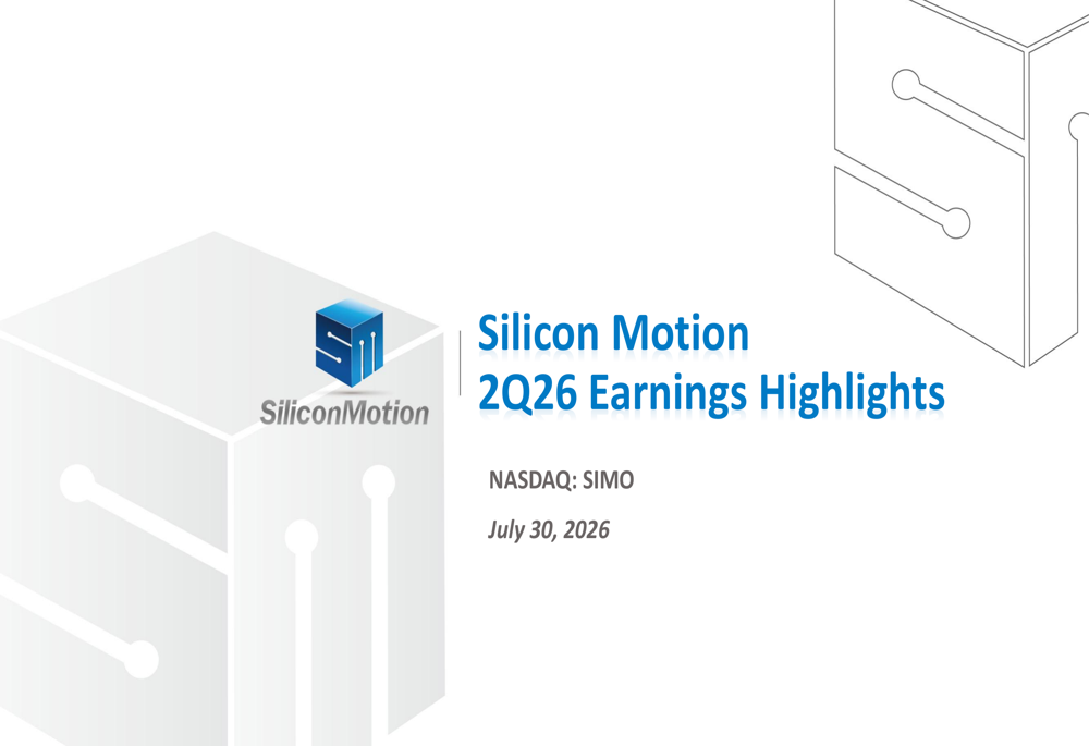 Silicon Motion Q2 2026 slides