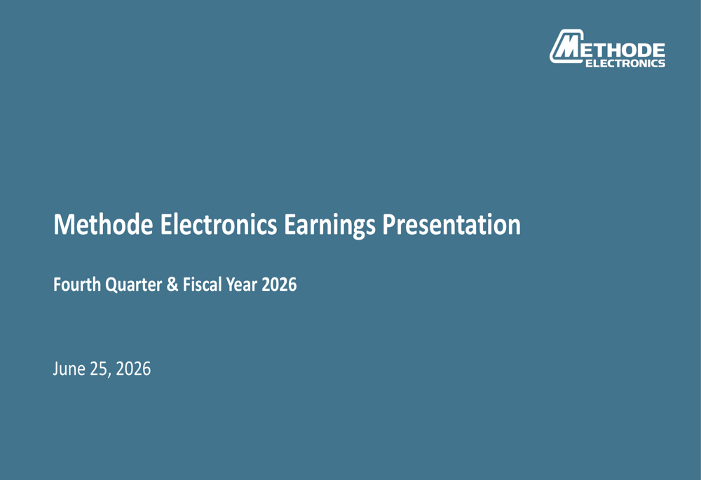 Methode Q4 FY26 slides
