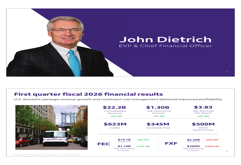 FedEx Q1 FY26 presentation: Revenue growth accelerates amid transformation initiatives