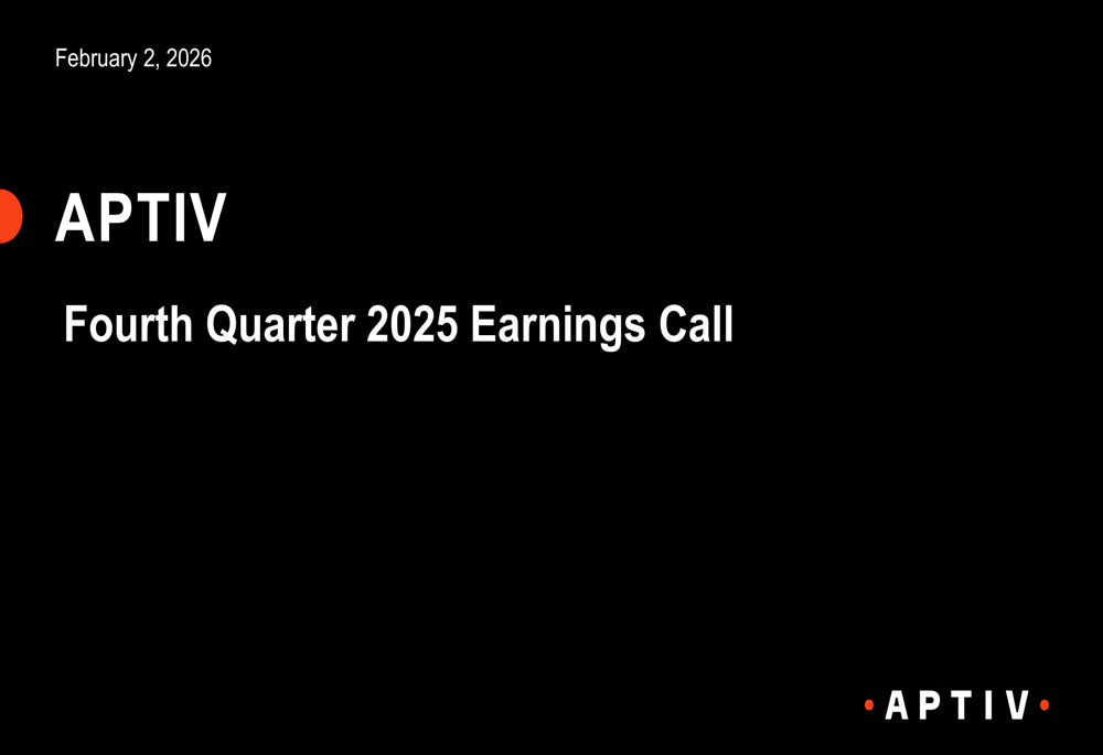 Aptiv Q4 2025 slides