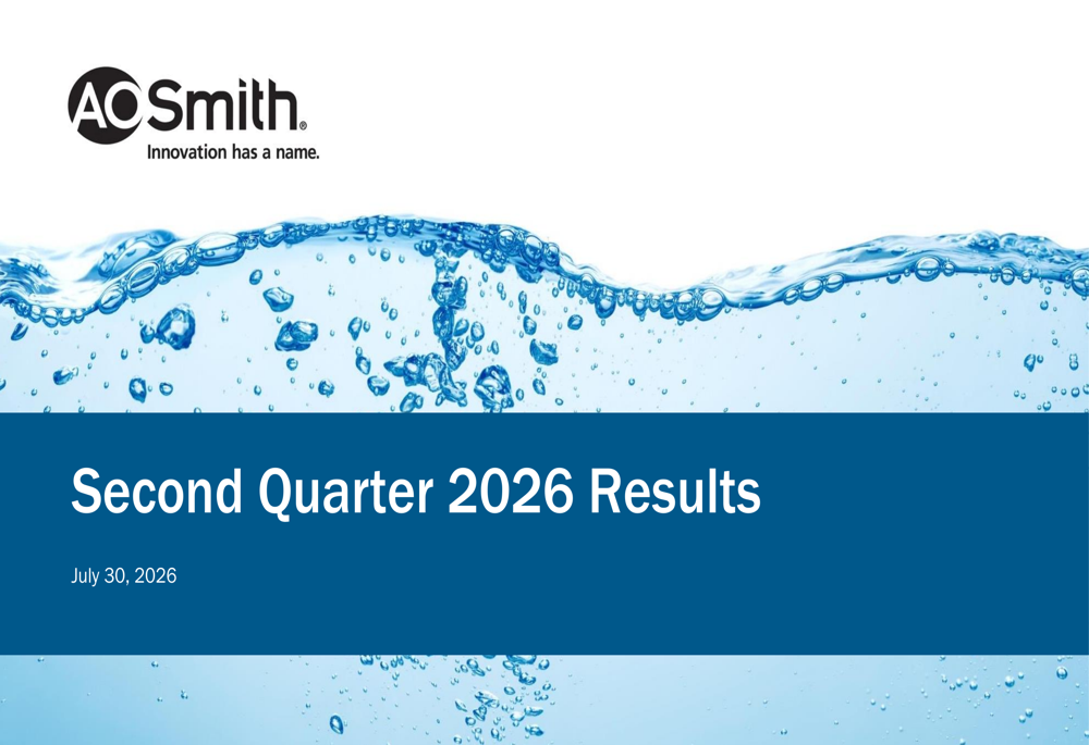 A.O. Smith Q2 2026 slides