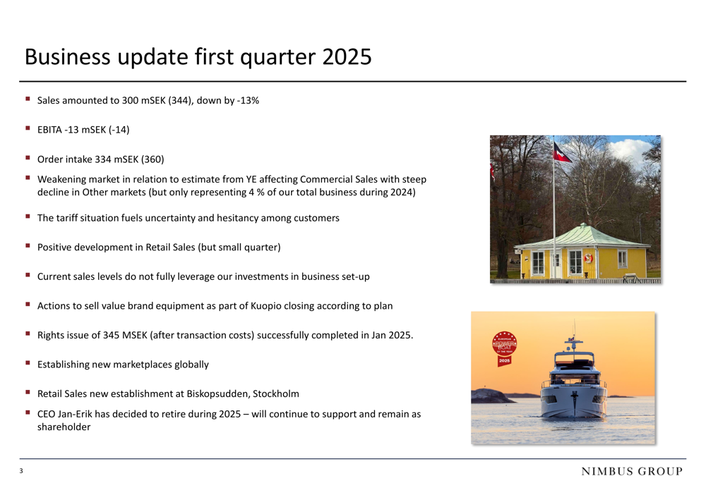Nimbus Group Q1 2025 slides: sales decline 13% amid market headwinds