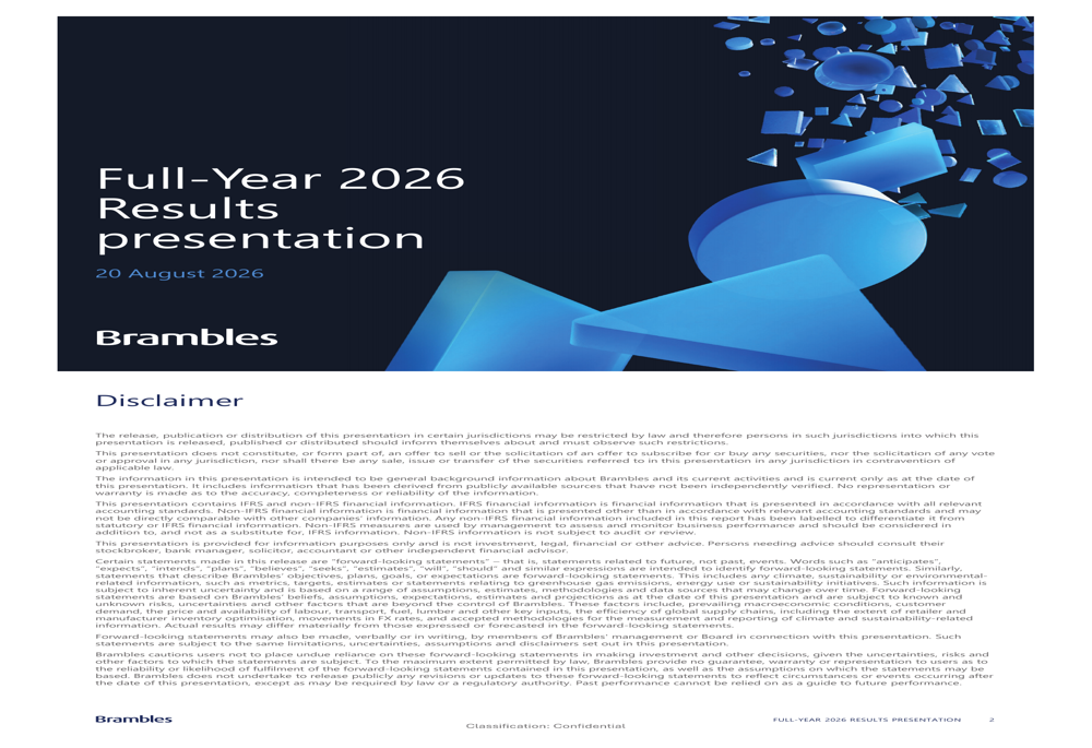 Brambles FY26 slides