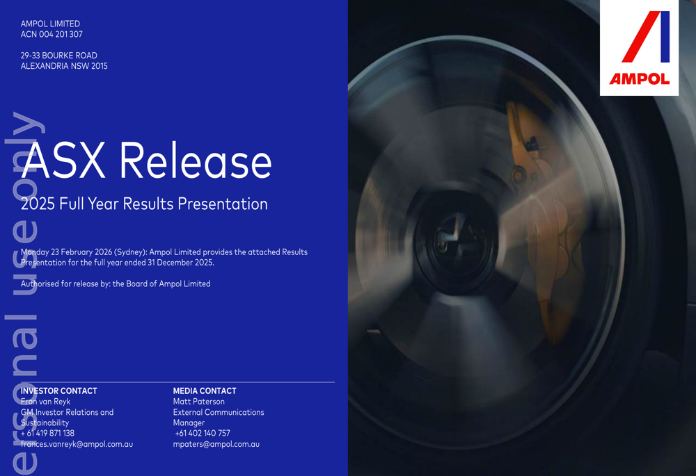 Ampol FY 2025 slides