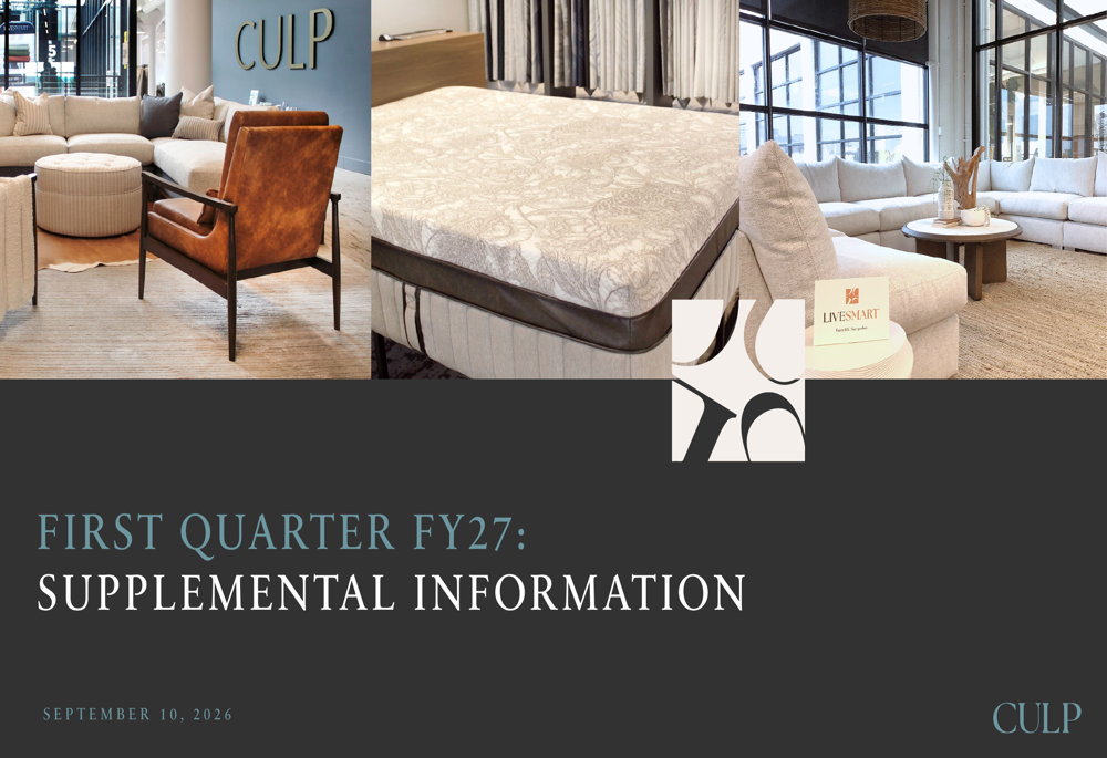 Culp Q1 FY27 slides