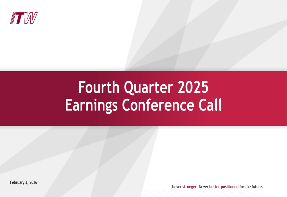 Illinois Tool Works Q4 2025 slides