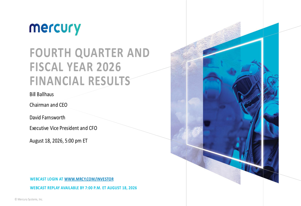Mercury Systems Q4 FY26 slides