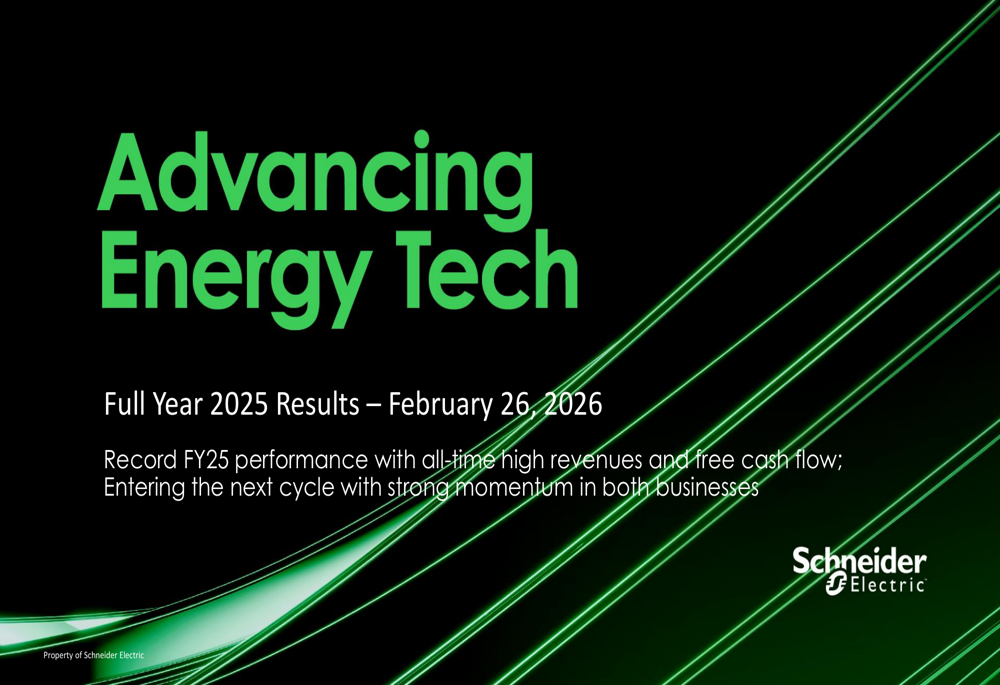 Schneider Electric FY 2025 slides